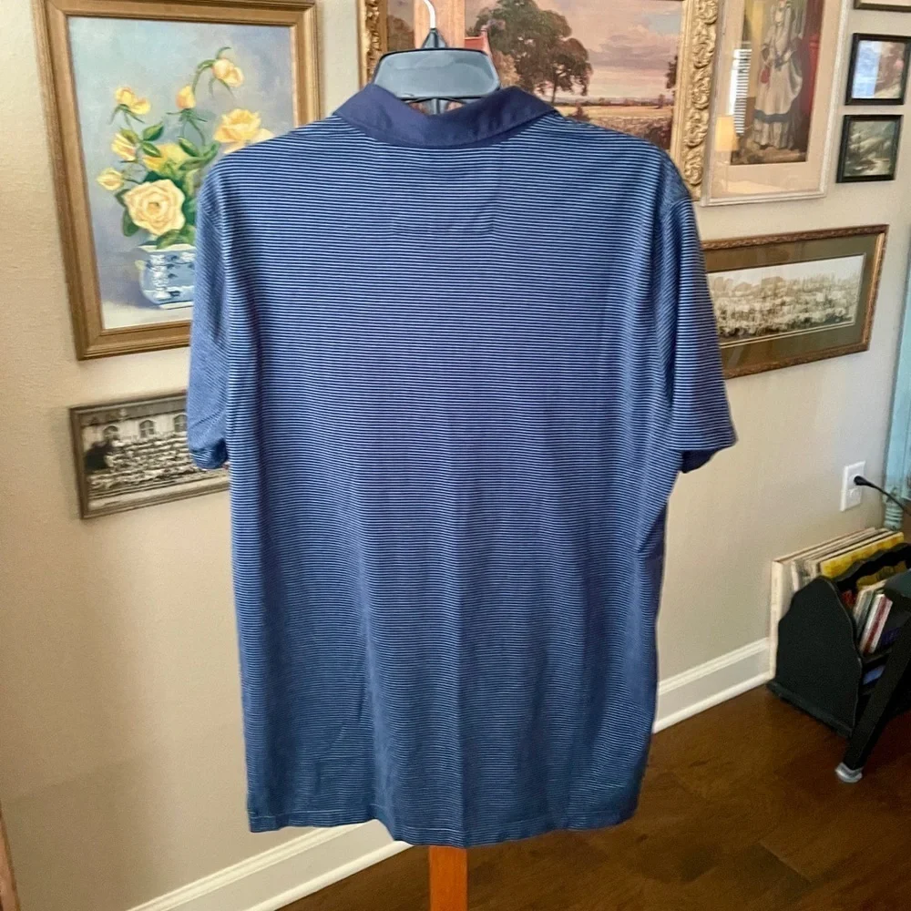 Banana Republic men’s Luxury Touch standard fit short sleeve polo shirt L blue
